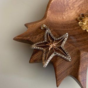 14k gold seastar pendant